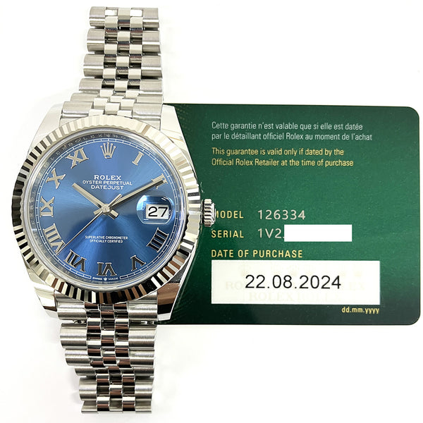 Rolex Datejust 126334 Blue Dial Aug 2024