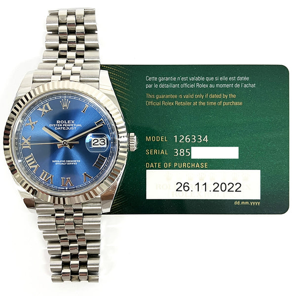 Rolex Datejust 126334 Blue Dial Nov 2022