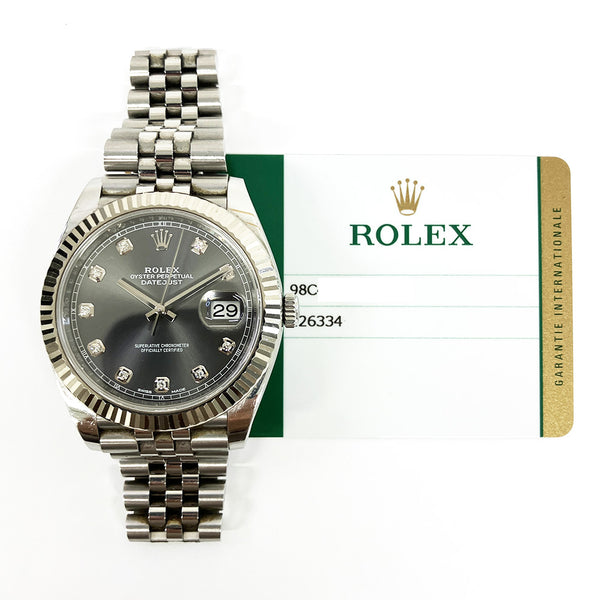 Rolex Datejust 126334 Slate Diamond Dial Jan 2018