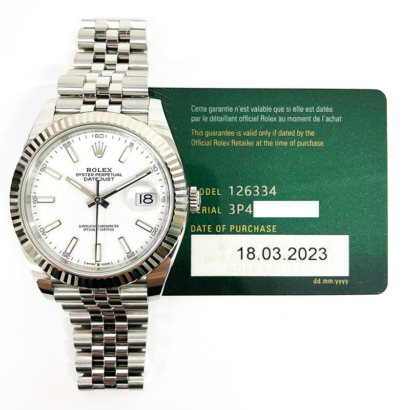 Rolex Datejust 126334 White Dial Mar 2023