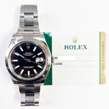 Rolex Datejust II 116300 Black Dial Jul 2015