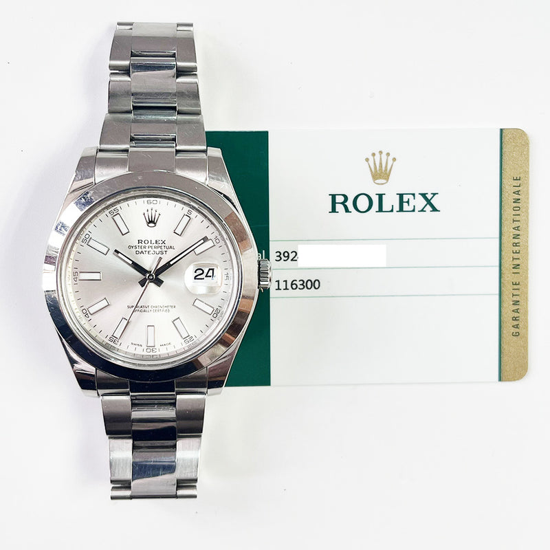 Rolex Datejust II 116300 Silver Dial Jul 2015