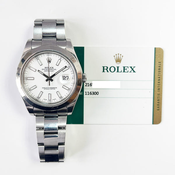 Rolex Datejust II 116300 White Dial Apr 2017