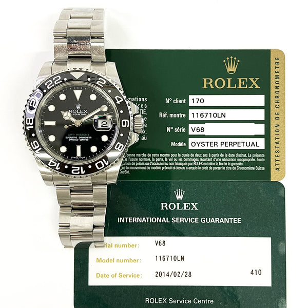 Rolex GMT-Master II 116710LN Black Dial Sep 2011