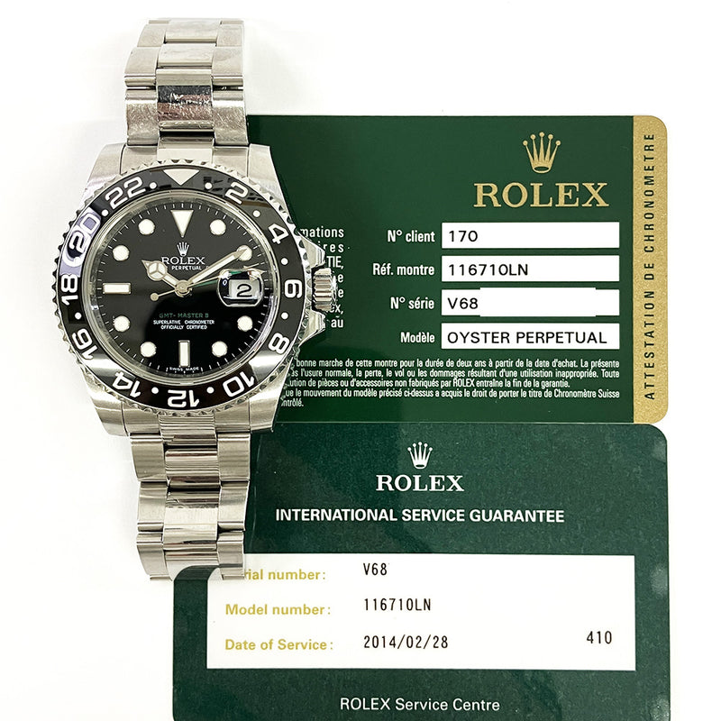 Rolex GMT-Master II 116710LN Black Dial Sep 2011