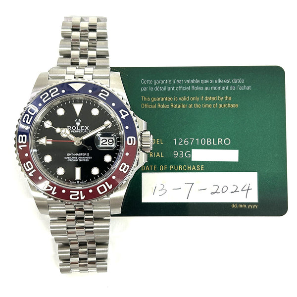 Rolex GMT-Master II 126710BLRO Pepsi Dial Jul 2024