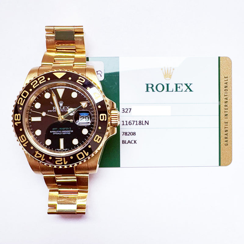 Rolex Gmt-Master 116718LN Black Dial May 2014