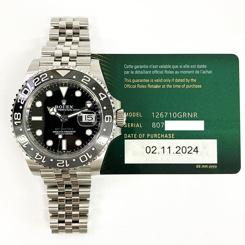 Rolex Gmt-Master 126710GRNR Bruce Wayne Dial Nov 2024