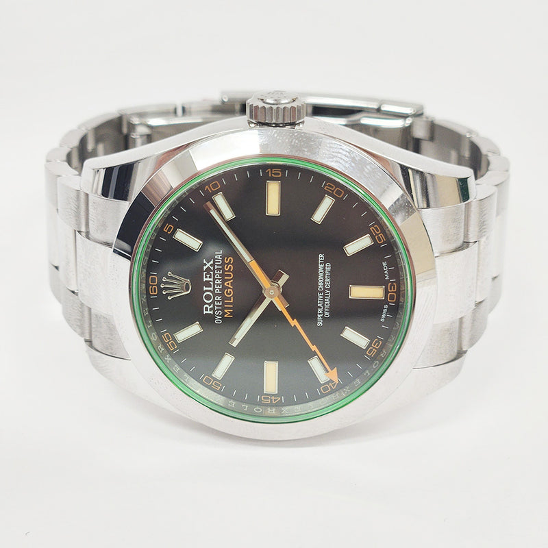 Rolex Milgauss 116400GV Black Dial Dec 2018