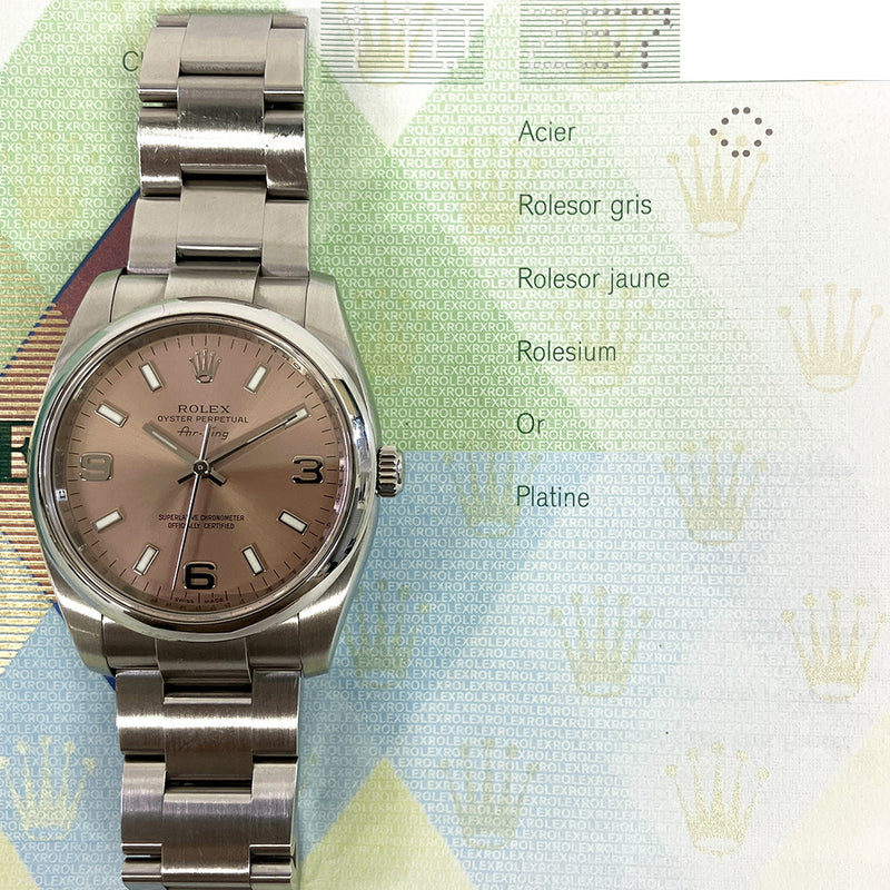 Rolex Oyster Perpetual 114200 Pink Dial Oct 2007