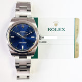 Rolex Oyster Perpetual 114300 Blue Dial Mar 2019