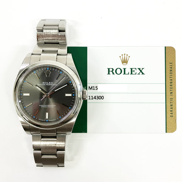 Rolex Oyster Perpetual 114300 Slate Dial Dec 2016