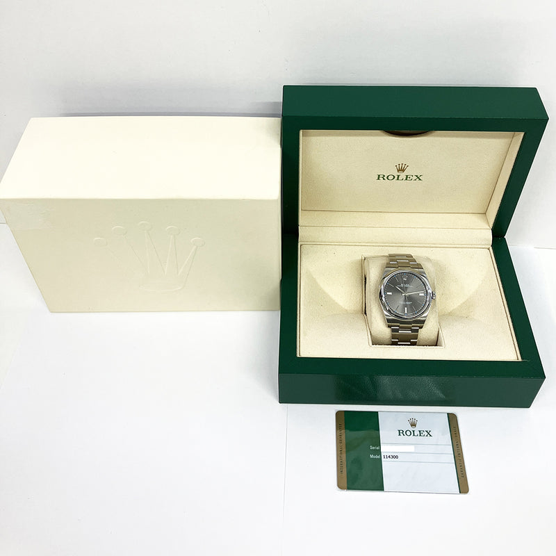 Rolex Oyster Perpetual 114300 Slate Dial May 2018