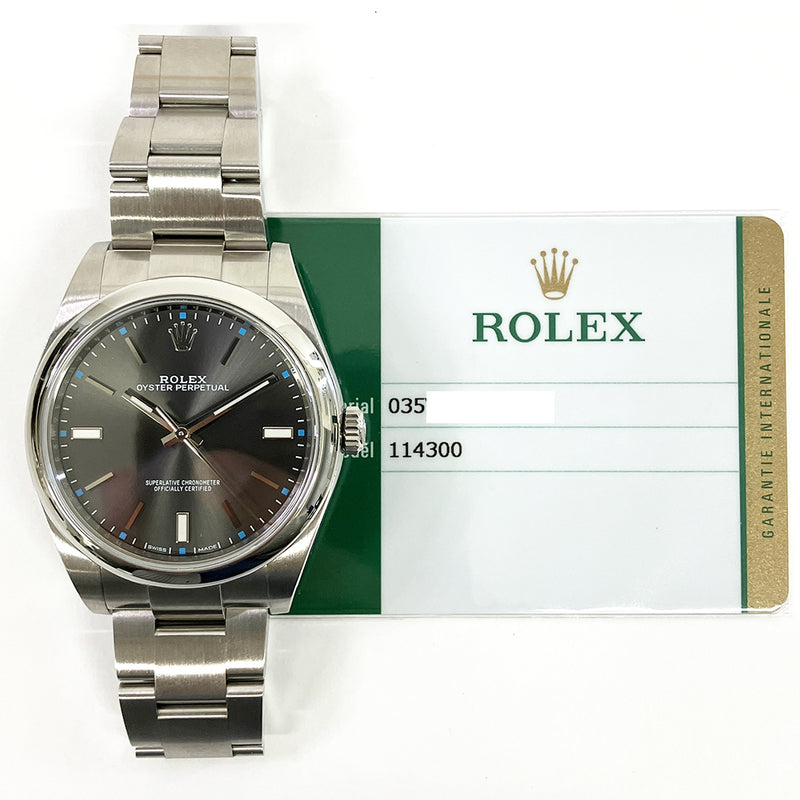 Rolex Oyster Perpetual 114300 Slate Dial May 2018