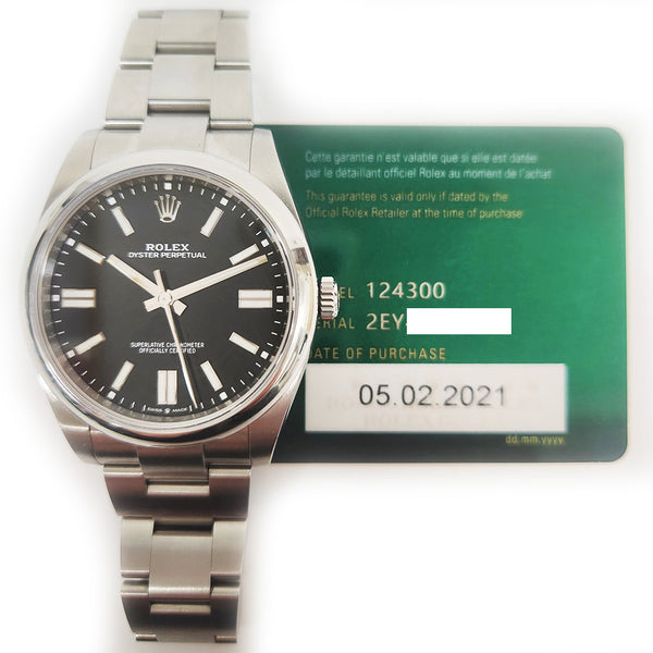 Rolex Oyster Perpetual 124300 Black Dial Feb 2021