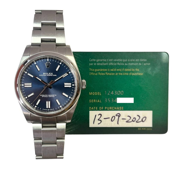 Rolex Oyster Perpetual 124300 Blue Dial Sep 2020