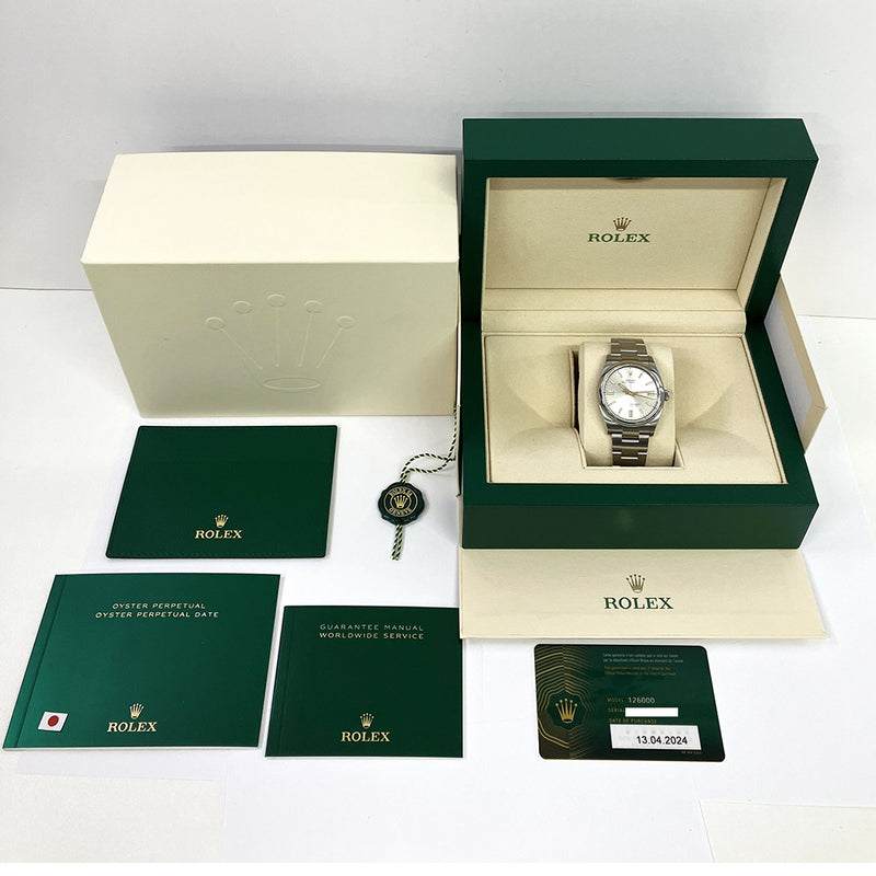 Rolex Oyster Perpetual 126000 Silver Dial Apr 2024