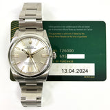 Rolex Oyster Perpetual 126000 Silver Dial Apr 2024