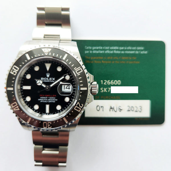 Rolex Sea-Dweller 126600 Black Dial Aug 2023