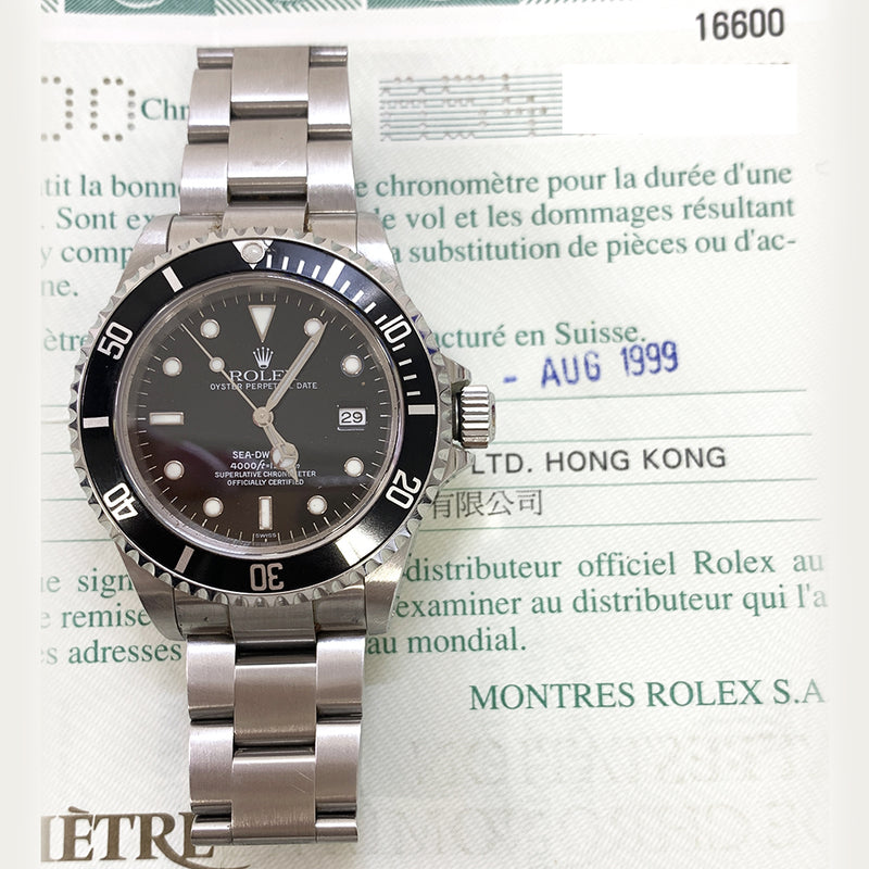 Rolex Sea-Dweller 16600 Black Dial Aug 1999