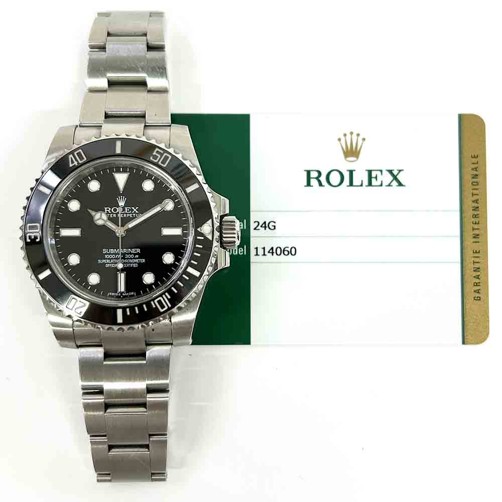 Rolex Submariner 40mm No Date Black Dial Stainless Steel Watch 114060