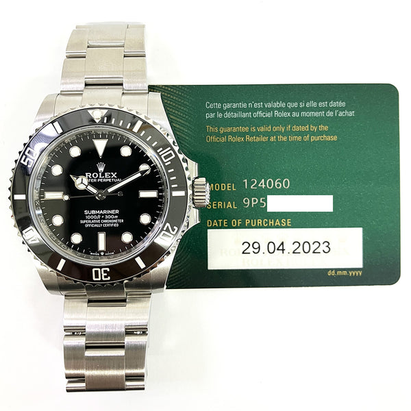 Rolex Submariner 124060 Black Dial Apr 2023