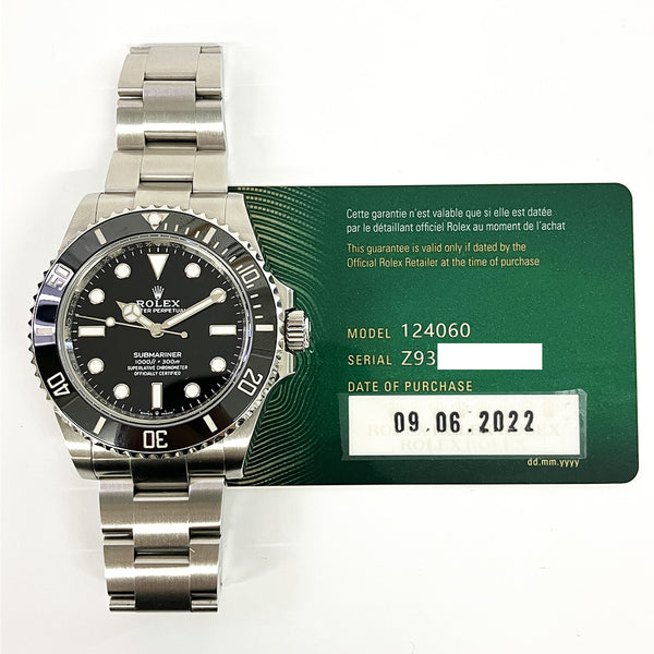 Rolex Submariner 124060 Black Dial Jun 2022