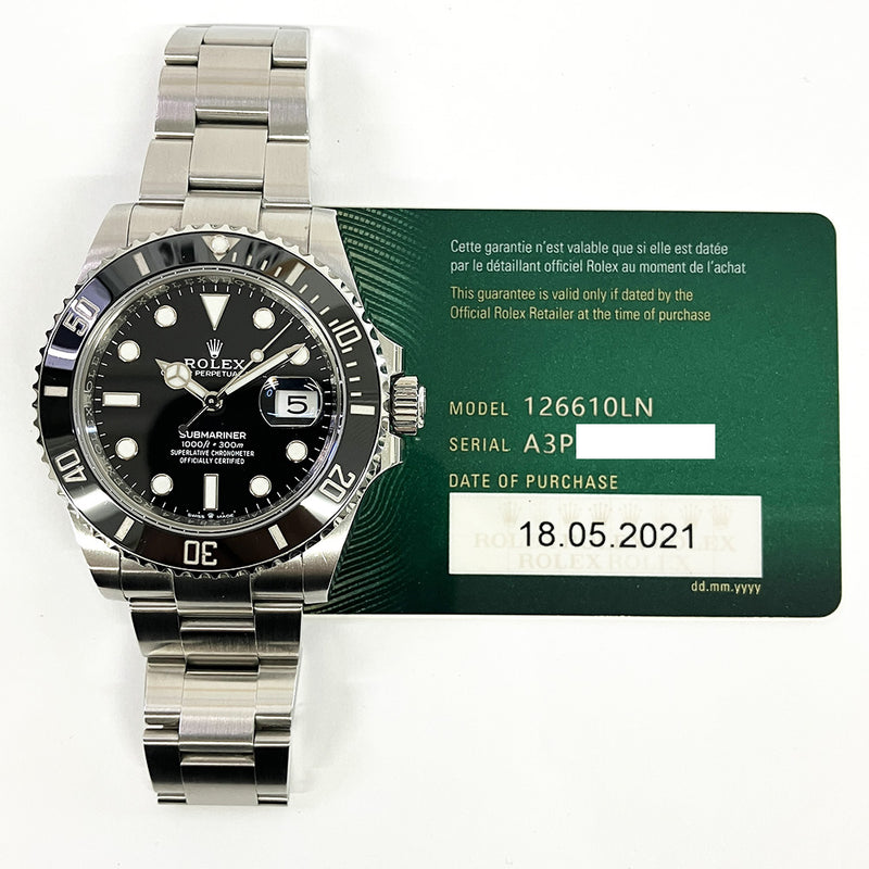 Rolex Submariner 126610LN Black Dial May 2021