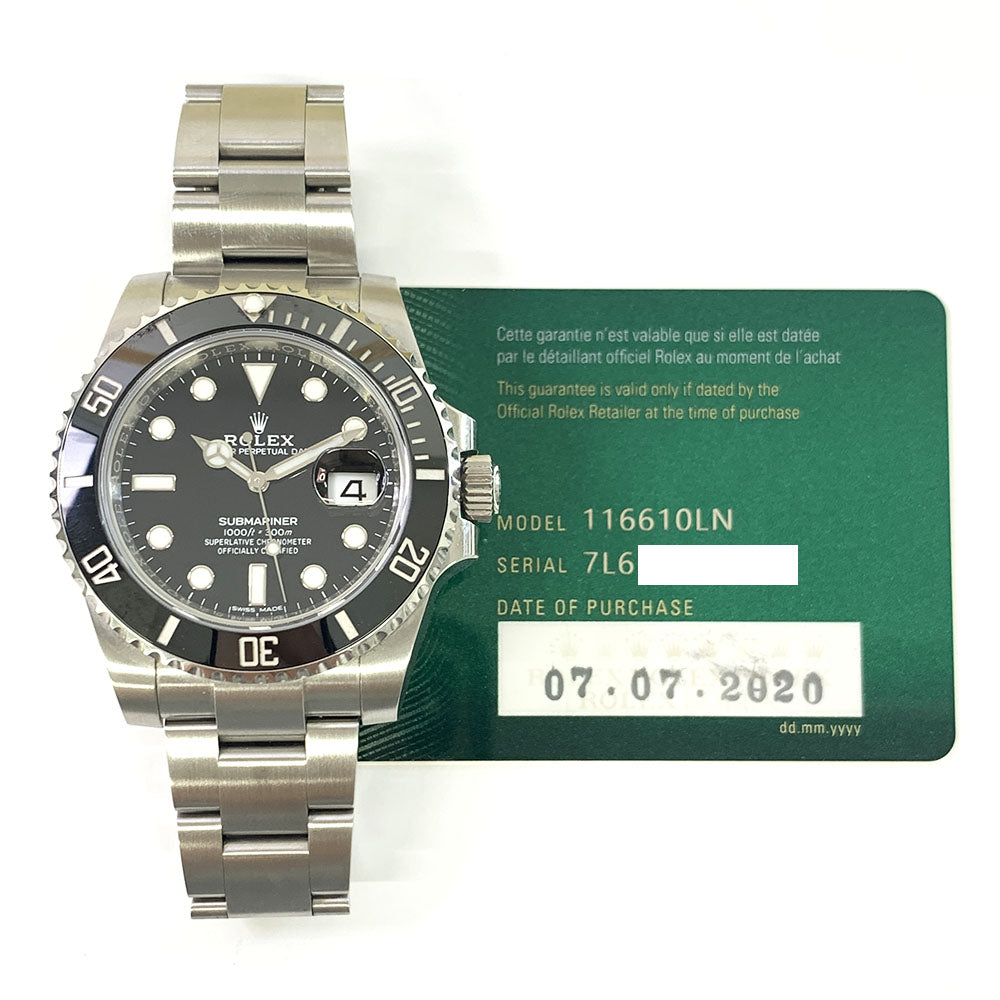 Rolex Submariner Date 116610LN Black Dial Jul 2020 CHRONONATION