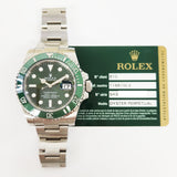 Rolex Submariner Date 116610LV Green Dial Dec 2016