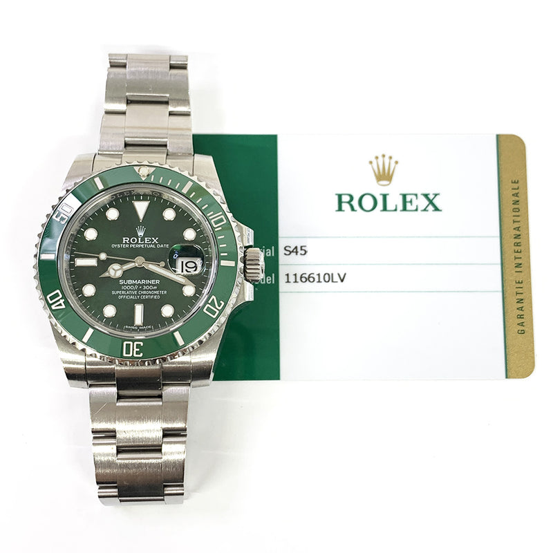 Rolex Submariner Date 116610LV Green Dial Feb 2018