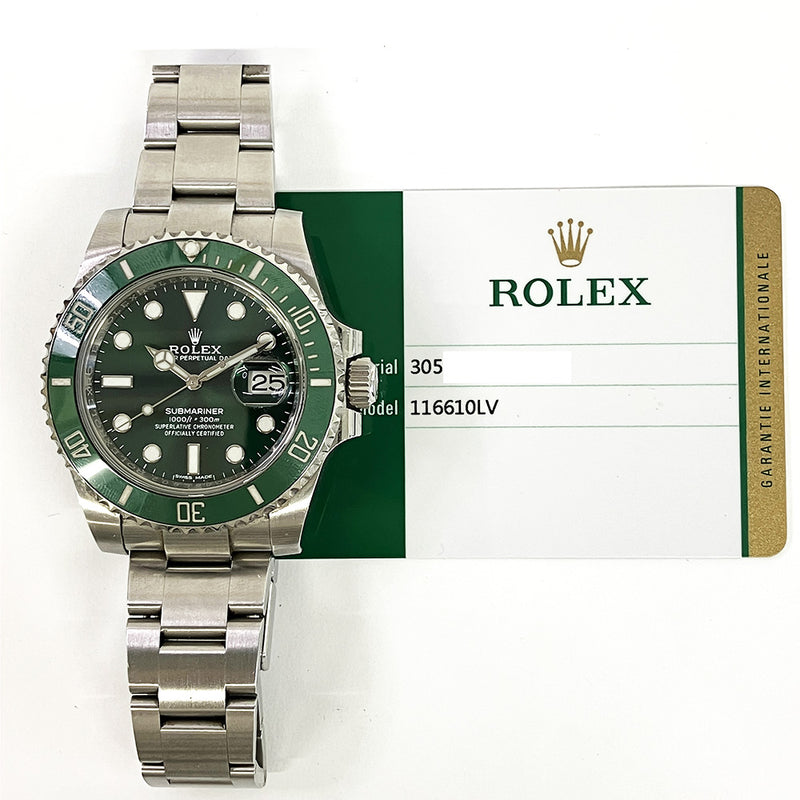 Rolex Submariner Date 116610LV Hulk Jan 2020