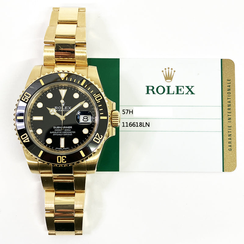 Rolex Submariner Date 116618LN Black Dial Feb 2018