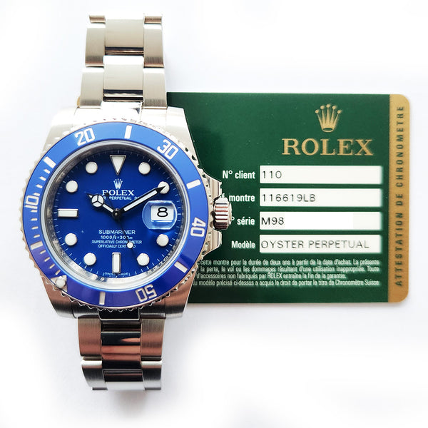 Rolex Submariner Date 116619LB Smurf Dial