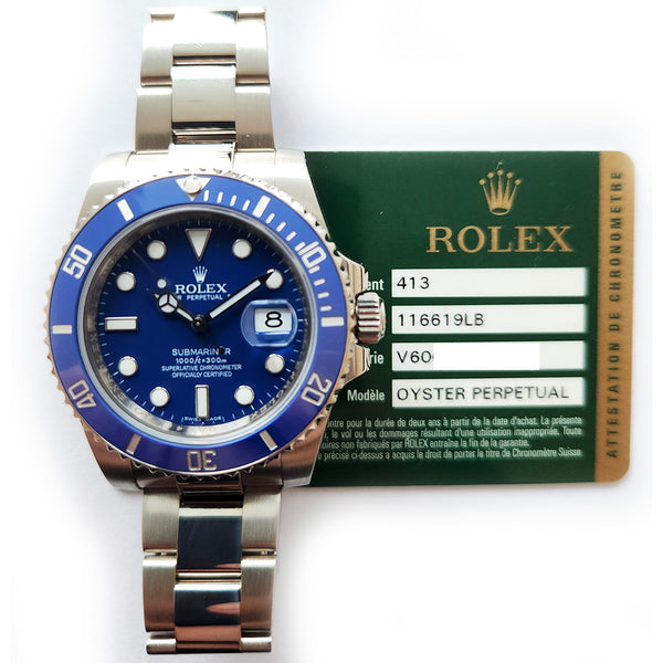 Rolex Submariner Date 116619LB Smurf Dial Nov 2011