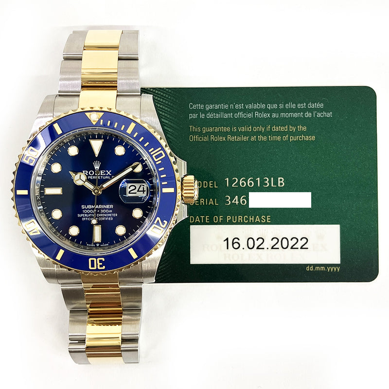 Rolex Submariner Date 126613LB Blue Dial Feb 2022