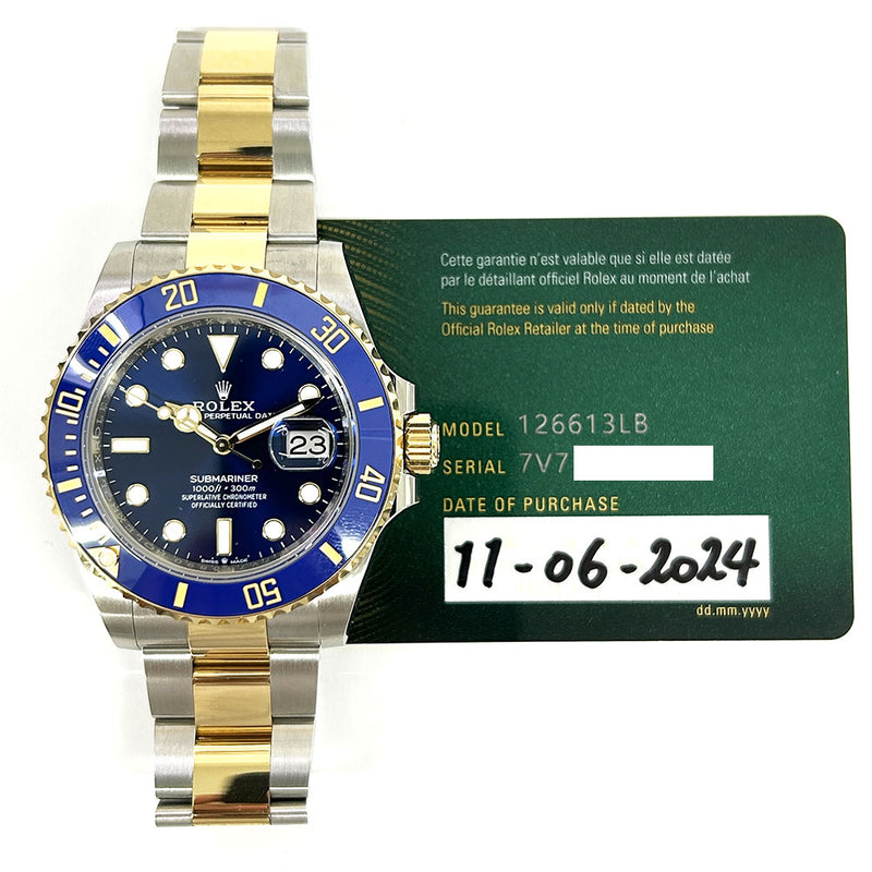 Rolex Submariner Date 126613LB Blue Dial Jun 2024