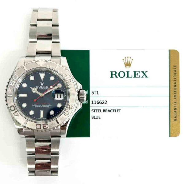 Rolex Yacht Master 116622 Blue Dial Aug 2015