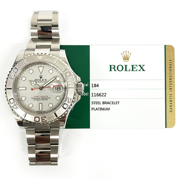 Rolex Yacht Master 116622 Platinum Dial Mar 2015