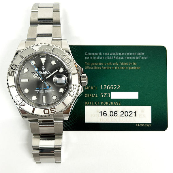 Rolex Yacht Master 126622 Slate Dial Jun 2021