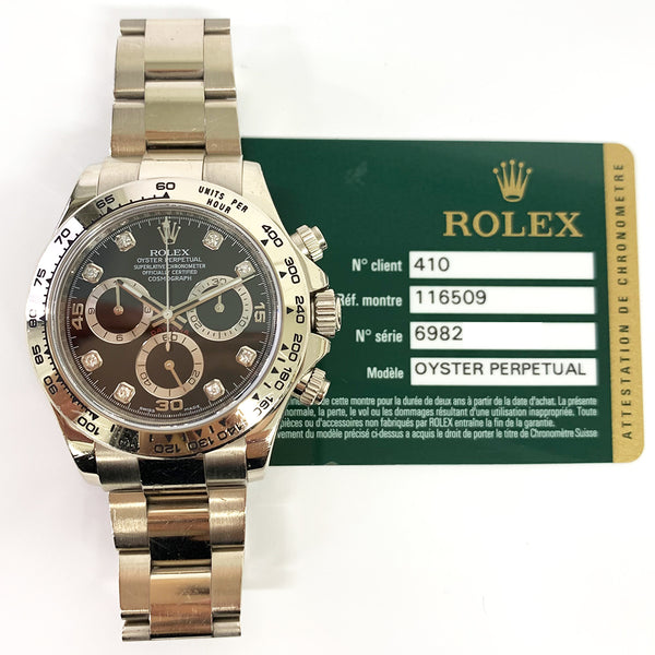 Rolex Cosmograph Daytona 116509 Black Diamond Dial